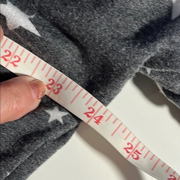 Gray and White Star V-Neck Long Sleeve Sweatshirt - Picture 7 of 8